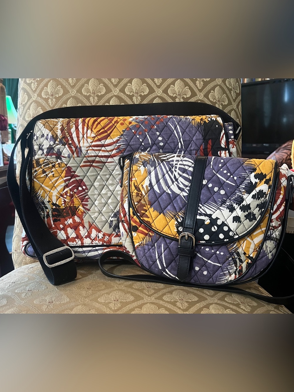 Vera Bradley Computer Bag with Matching Purse 2 pc. Set